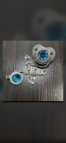 Bling diamonte silver blue - diamonte,