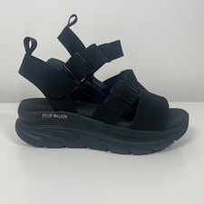 Skechers D'Lux Walker Women's Black Sandals Relaxed Fit - Size 4 UK