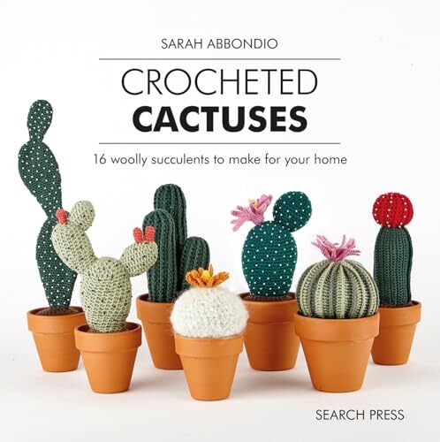 Crocheted cactuses woolly - crocheted, cactuses: