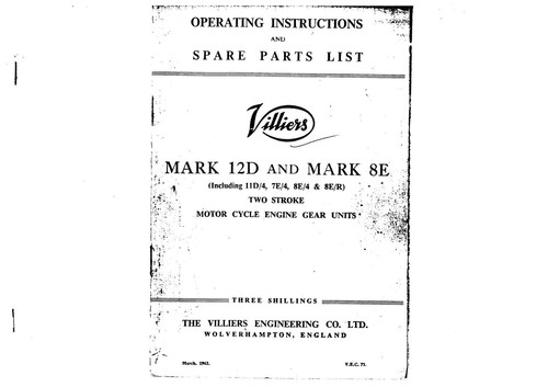 Villiers 12d 11d - 12d, 8e
