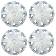 4x Silver 15" Inch Silver Deep
