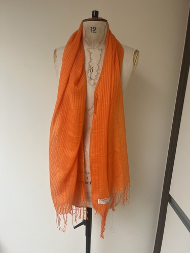 Pashmina silk orange - silk, 30%
