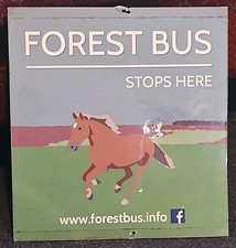 Wilts & Dorset / Bluestar Bus Stop Sign. Route Forest Bus. HB