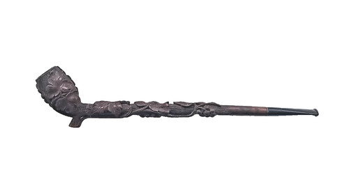 Vintage churchwarden smoking - churchwarden,