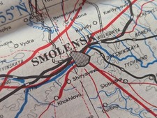 MILITARY COLD WAR ERA SILK MAP