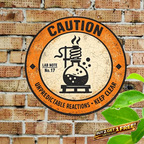 Warning mad scientist work - warning,