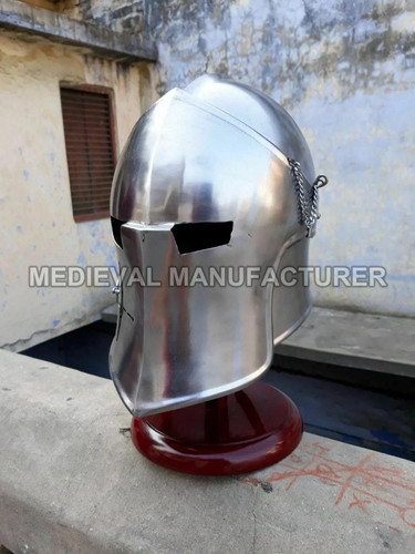 Medieval barbuta knight helmet - medieval,
