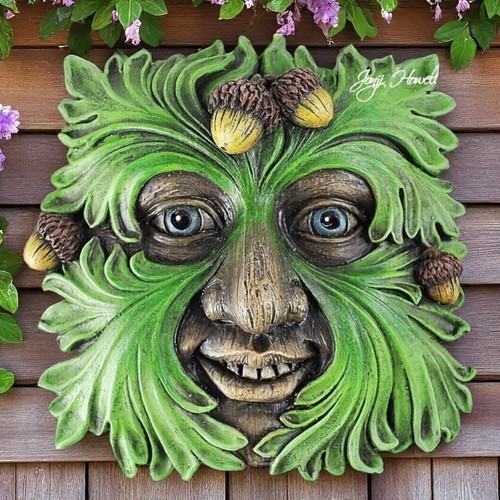 Green man wall - wall, tree