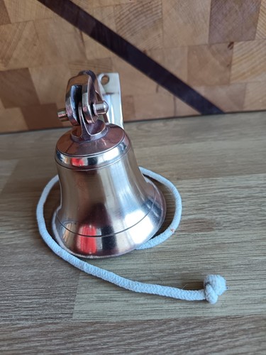 Solid brass large ship bell - large,