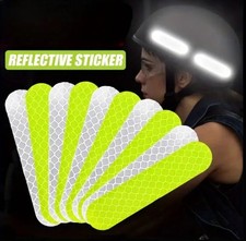 10 Hi Vis Safety Stickers - Cycling, Bike Helmet, Child Safety, Workman, Runners