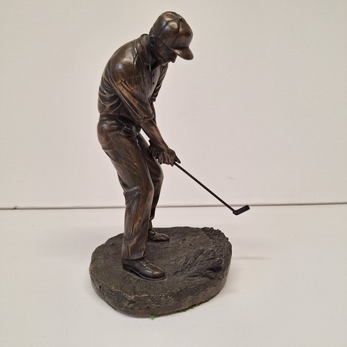 Vintage bronze effect - bronze, golfer