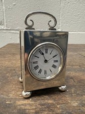ANTIQUE MAPPIN & WEBB SILVER CASED CARRIAGE CLOCK - BIRMINGHAM 1911