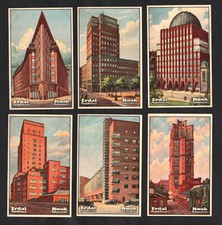 German Art Deco Architecture Erdal Kwak Card Set 1928 Buildings Hamburg Cologne