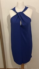 Zara Blue Halter Neck Pencil Dress Size M