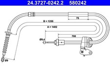 Genuine ATE Brake Cable For