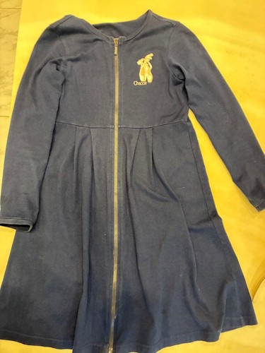 Chacott girls navy zip - girls',