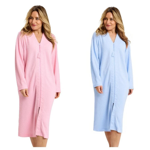 Ladies waffle zip - waffle,