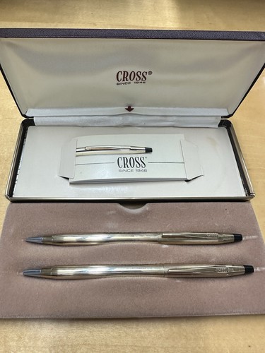 Vintage gold cross ballpoint - gold,