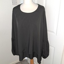 ZANZEA black top, part balloon sleeve, size 22, New without Tag