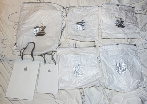Apple store drawstring tote - apple,