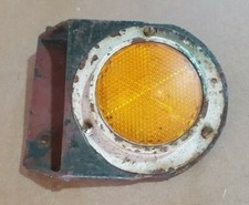 Military Army Vehicle Trailer Orange Reflector Round Metal with Mount