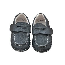 Pediped Black Loafer Baby Shoes, Size 12 - 18 Months