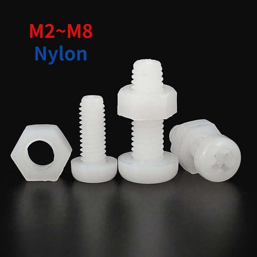White nylon plastic phillips - white,