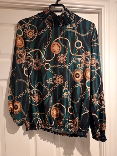 Chain print blouse size - print,