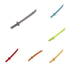 Lego 21459/30173 Shamshir/Katana (Square Guard) Swords for Ninjago In 5 Colours