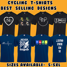 MENS CYCLING T-SHIRT BIKE CYCLIST DESIGN GIFT IDEA FOR DAD BROTHER HUSBAND TOP