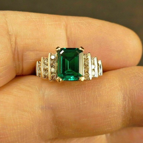 3ct emerald green - 3ct, diamond