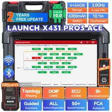 Launch X431 PRO3 ACE All Systems Bi-directional Car Diagnostic Tool Scanner ADAS