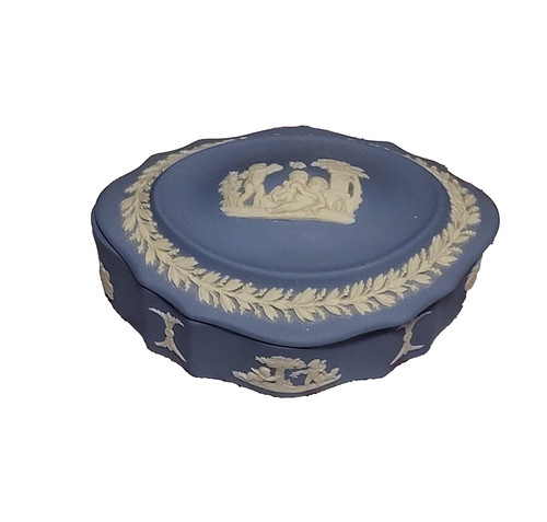 Wedgewood jasperware blue oval - blue,