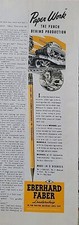 1942 Eberhard Faber pencils WWII Military tank vintage ad