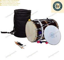 Musical Gujarati kcchi Bhangra Dhol, Sheesham Wood Musical Instruments With Bag