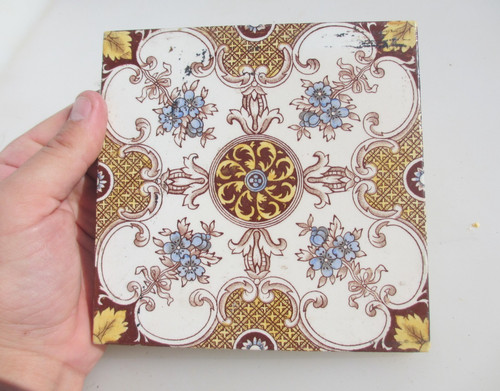 Victorian ceramic tile floral - victorian,