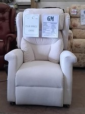 British Hand Made Petite Electric High Leg Lift Riser Recliner Chair Pos. Del.