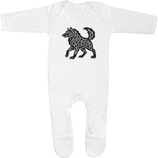 'Celtic Wolf' Baby Romper
