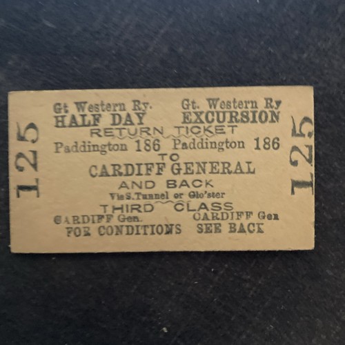 Railway ticket gwr - , ticket.
