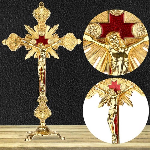 Jesus antique gold cross - gold,