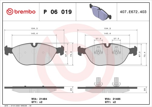 Brake pad set - brake,