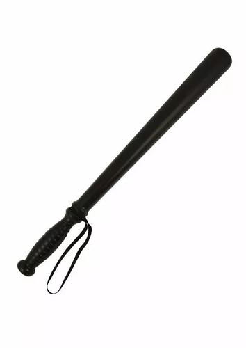 Large black police truncheon - black,