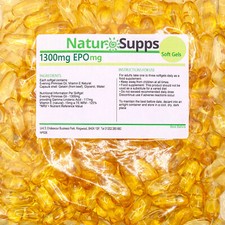 Evening Primrose Oil Capsules 1300mg Omega 6 GLA 9% EPO Vitamin E - NaturSupps