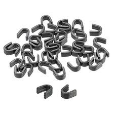 40Pcs #5 U Shape Top Stoppers Closed-end Zipper Slider, Metallic Black