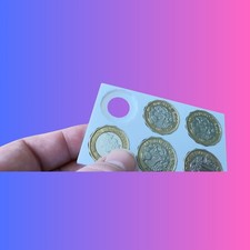 Credit card size 1 pound coin