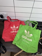 Adidas Originals Material Tote Bags Green Red Bobbly Well Loved