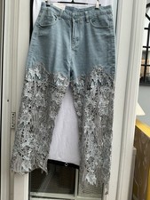 Blue Denim & Silver Lace