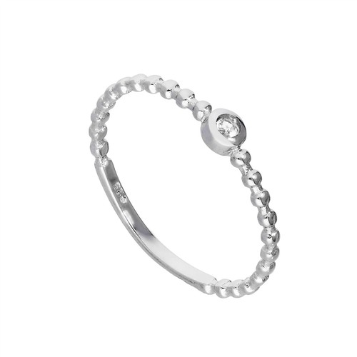 Sterling silver clear cz - silver, &