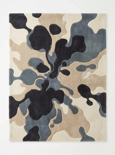 Hand tufted wool area - wool, rug