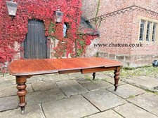Original English Rustic Antique Mahogany Wind Out Dining Table C1850 Seats 12